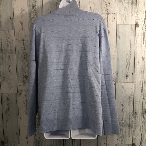 Karen Scott Light Blue Heather Jersey Cardigan XXL - Picture 3 of 10
